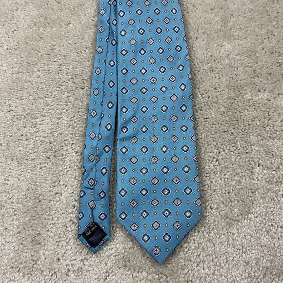 Vera Bradley Other - Y2K Vera Bradley for Baekgaard Tie Mens Blue Silk Handmade Geometric Menswear